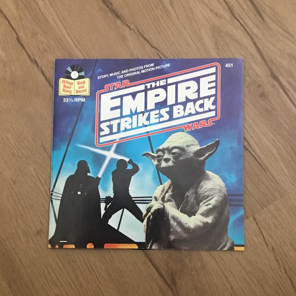 Star Wars The Empire Strikes Back read a long book with record